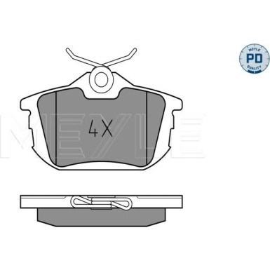 Meyle | Bremsbelagsatz, Scheibenbremse | 025 218 6115/PD