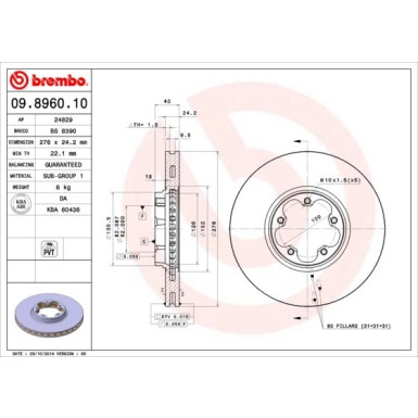 Brembo | Bremsscheibe | 09.8960.10