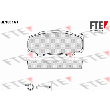 FTE | Bremsbelagsatz, Scheibenbremse | 9010441