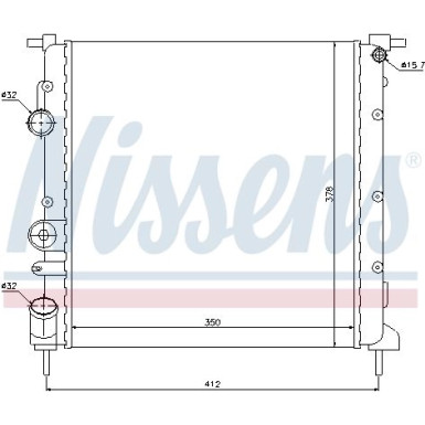 Nissens | Kühler, Motorkühlung | 638271