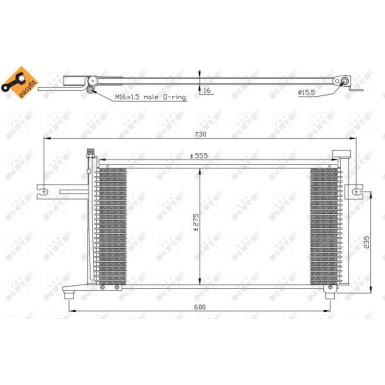 NRF | Kondensator, Klimaanlage | ohne Entfeuchter | 35315