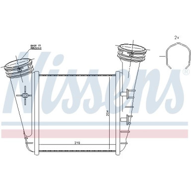 Nissens | Ladeluftkühler | 96468