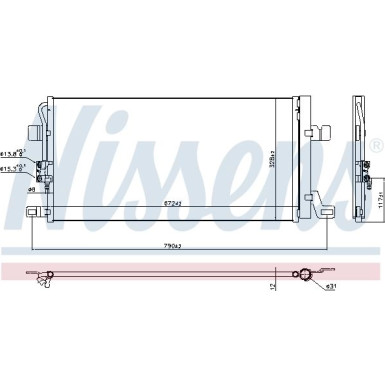 Nissens | Kondensator, Klimaanlage | 940827