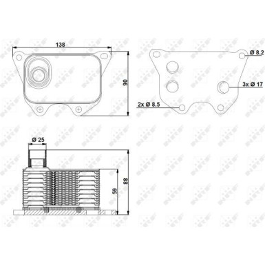 NRF | Ölkühler, Motoröl | 31173