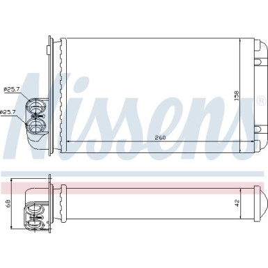 Nissens | Wärmetauscher, Innenraumheizung | 73255