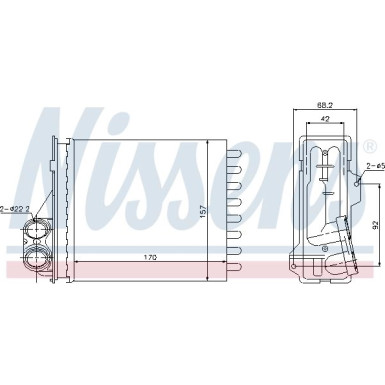 Nissens | Wärmetauscher, Innenraumheizung | 76512