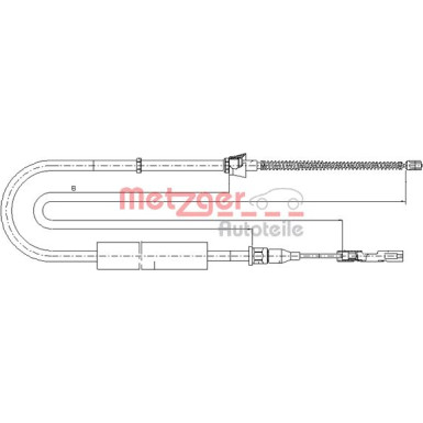 Metzger | Seilzug, Feststellbremse | 10.7507