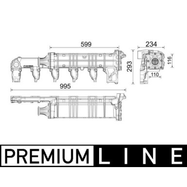 Mahle | Kühler, Abgasrückführung | CE 37 000P