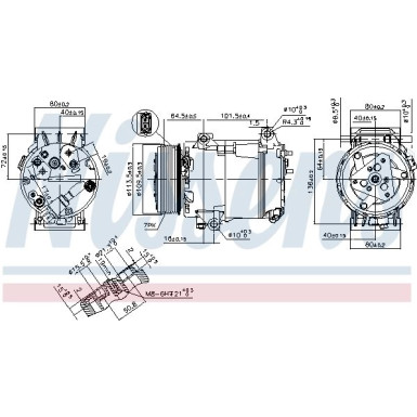 Nissens | Kompressor, Klimaanlage | 89481