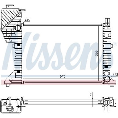 Nissens | Kühler, Motorkühlung | 62687A