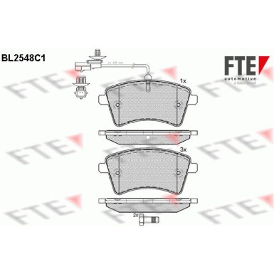 FTE | Bremsbelagsatz, Scheibenbremse | 9010801