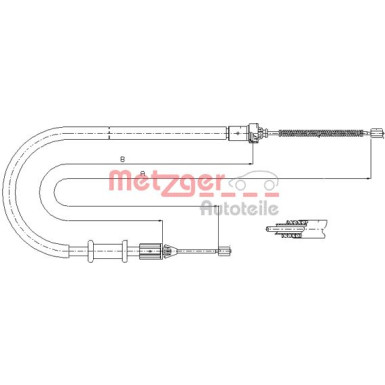 Metzger | Seilzug, Feststellbremse | 11.6676