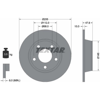 Textar | Bremsscheibe | 92117303