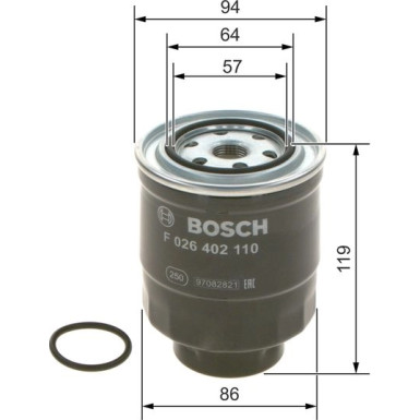 BOSCH | Kraftstofffilter | F 026 402 110