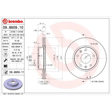 Brembo | Bremsscheibe | 09.8609.11