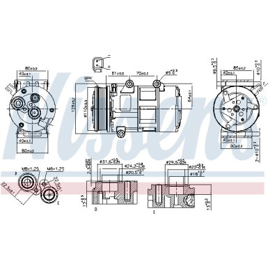 Nissens | Kompressor, Klimaanlage | 89326