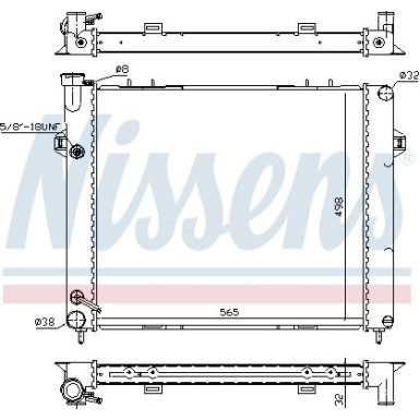 Nissens | Kühler, Motorkühlung | 609891