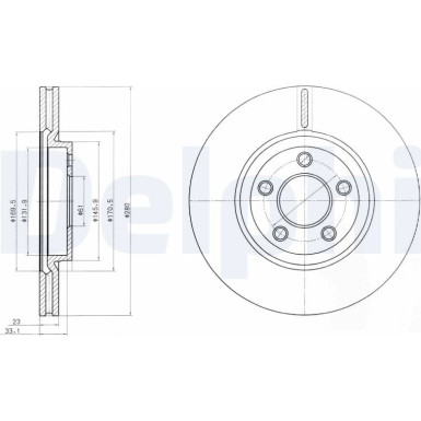 Delphi | Bremsscheibe | BG3704