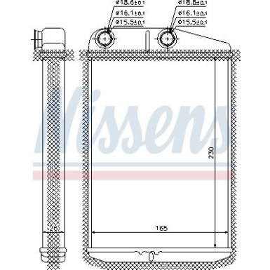 Nissens | Wärmetauscher, Innenraumheizung | 73989