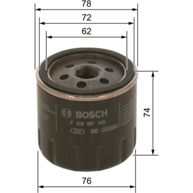 BOSCH F 026 407 143 Ölfilter