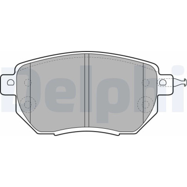 Delphi | Bremsbelagsatz, Scheibenbremse | LP1986
