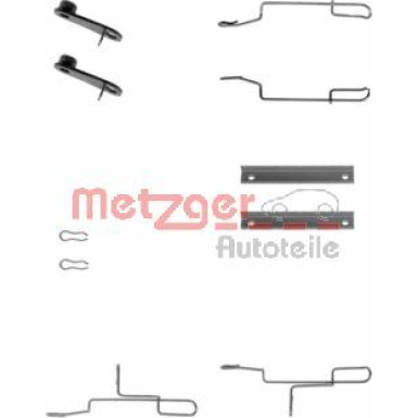 Metzger | Zubehörsatz, Scheibenbremsbelag | 109-1188