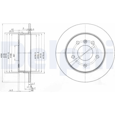 Delphi | Bremsscheibe | BG3710