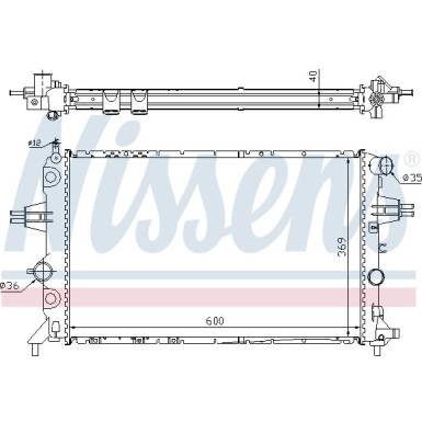 Nissens | Kühler, Motorkühlung | 63249A