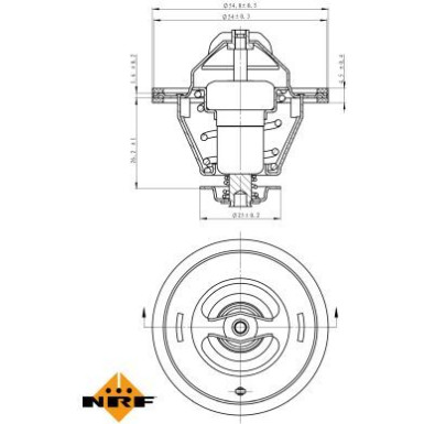 NRF | Thermostat, Kühlmittel | 725124