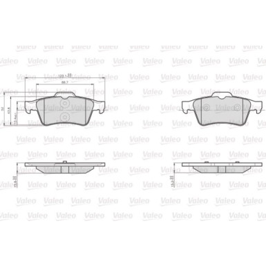 Valeo | Bremsbelagsatz, Scheibenbremse | 872482