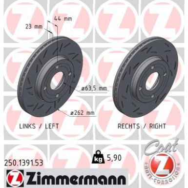 Zimmermann | Bremsscheibe | 250.1391.53