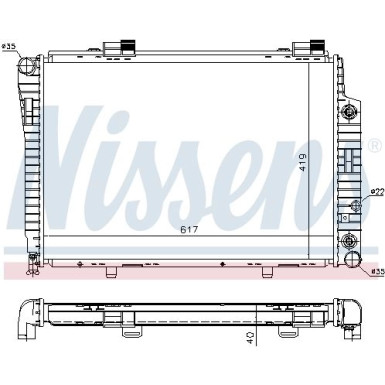 Nissens | Kühler, Motorkühlung | 62749A