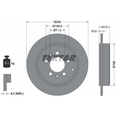 Textar | Bremsscheibe | 92112000