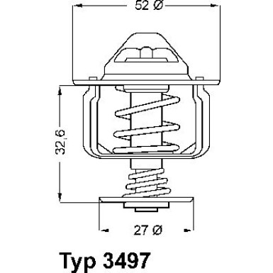 Wahler | Thermostat, Kühlmittel | 3497.88D