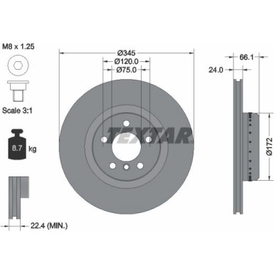 Textar | Bremsscheibe | 92265125