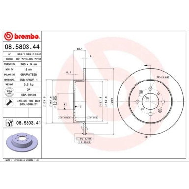 Brembo | Bremsscheibe | 08.5803.41