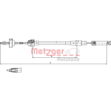 Metzger | Seilzug, Kupplungsbetätigung | 10.338
