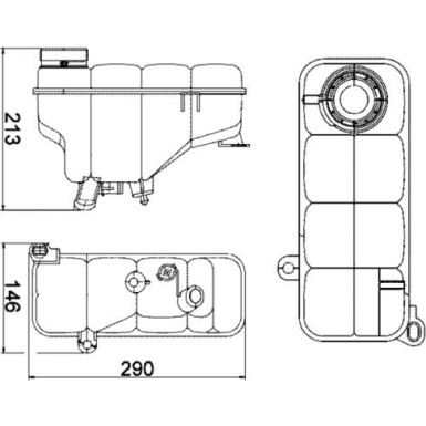 Mahle | Ausgleichsbehälter, Kühlmittel | CRT 5 000S