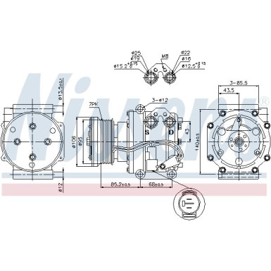 Nissens | Kompressor, Klimaanlage | 89331