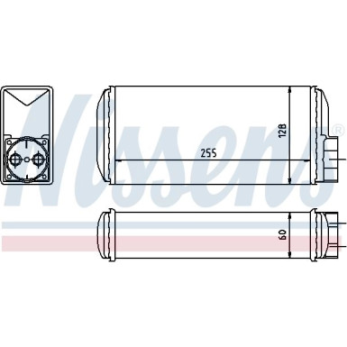 Nissens | Wärmetauscher, Innenraumheizung | 73650