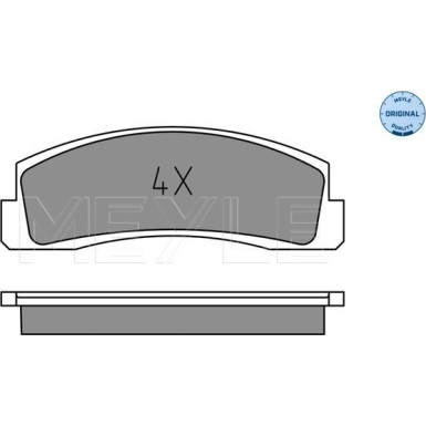 Meyle | Bremsbelagsatz, Scheibenbremse | 025 206 6016