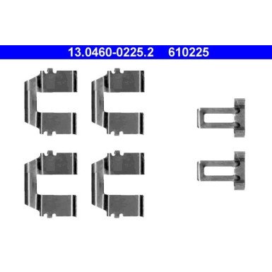 ATE | Zubehörsatz, Scheibenbremsbelag | 13.0460-0225.2