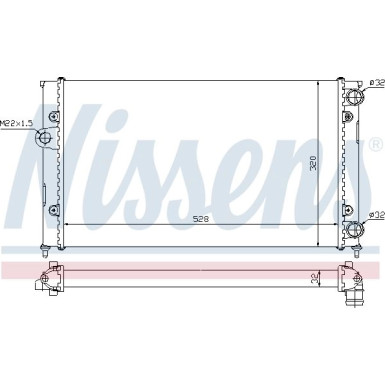 Nissens | Kühler, Motorkühlung | 651941