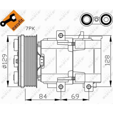 NRF | Kompressor, Klimaanlage | 32447