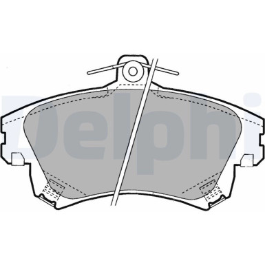 Delphi | Bremsbelagsatz, Scheibenbremse | LP1398