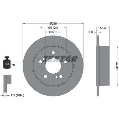 Textar | Bremsscheibe | 92059503