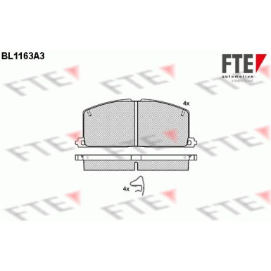 FTE | Bremsbelagsatz, Scheibenbremse | 9010043