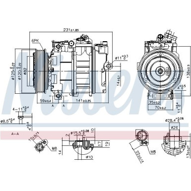 Nissens | Kompressor, Klimaanlage | 89487