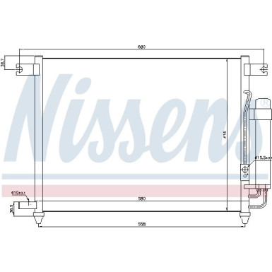 Nissens | Kondensator, Klimaanlage | 94641