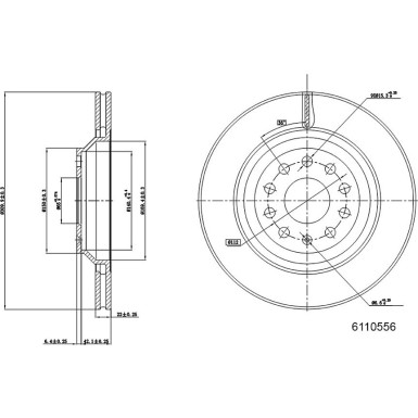 Metzger | Bremsscheibe | 6110556